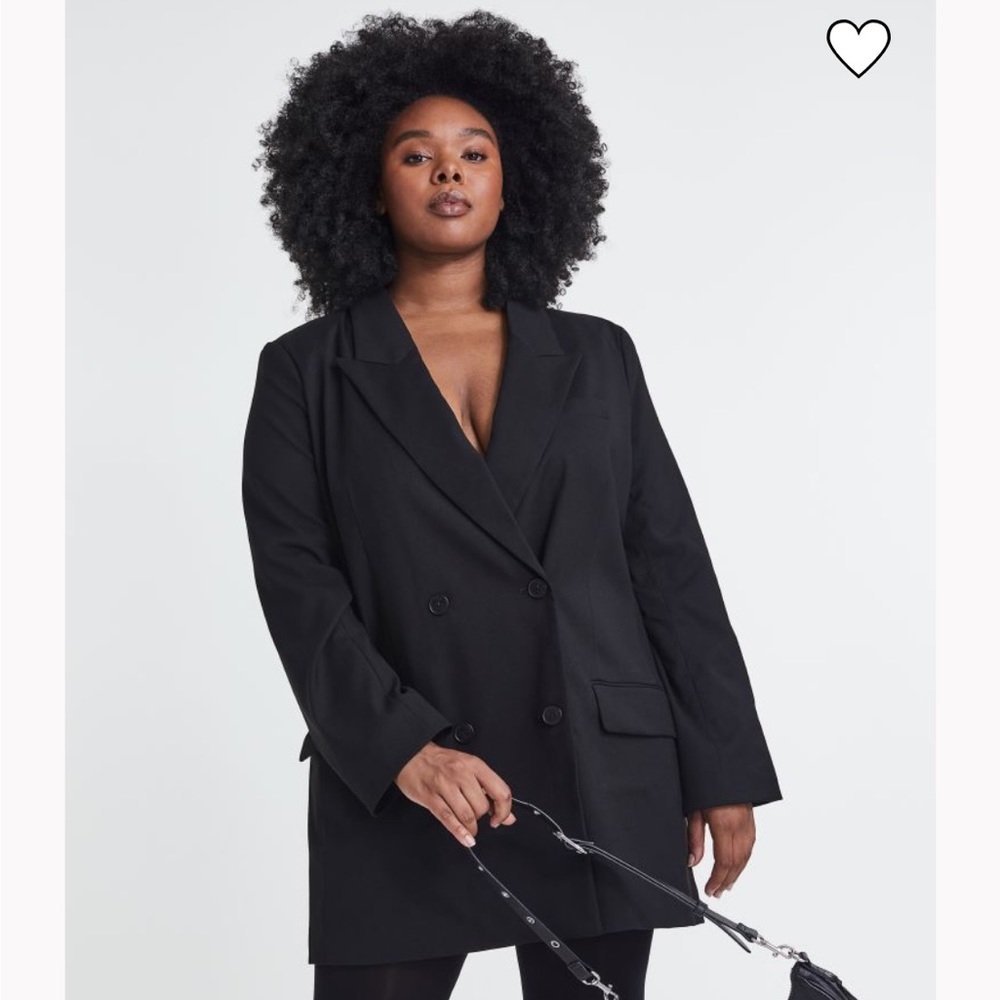 H&M, Oversized Blazer Dress - Black (XL)